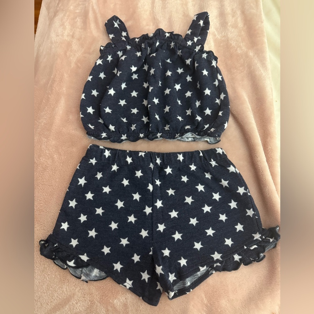 Old Navy Charcoal and White Star Print Pants